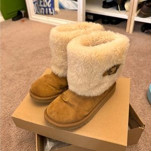 UGG boots fur outside chestnut woman size 6-7